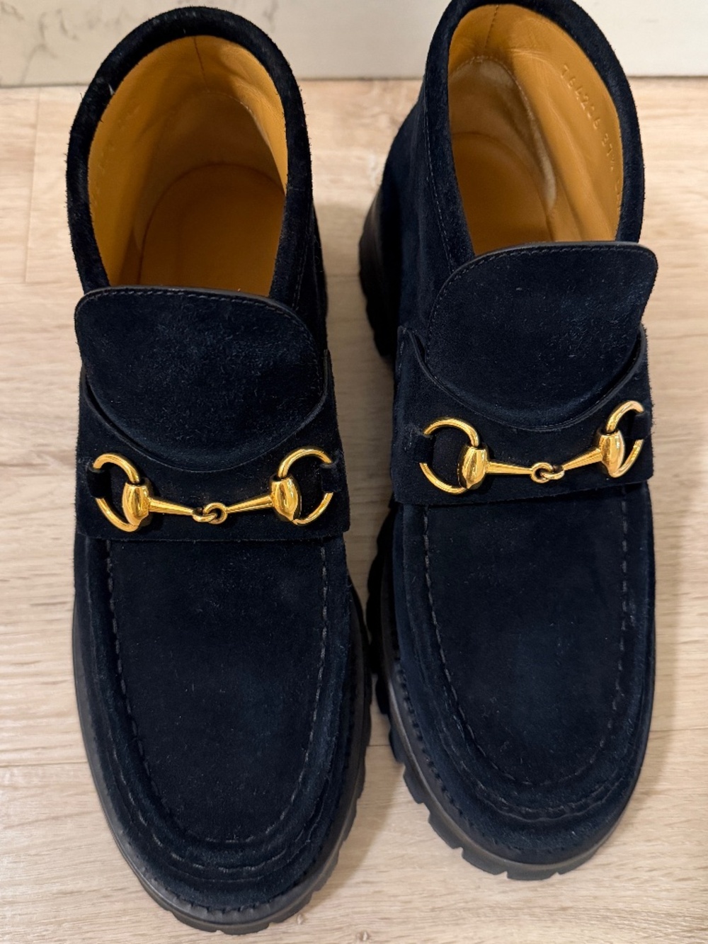Gucci Horsebit Lug Sole Loafer | Size 37.5 | Black Suede | Worn Once